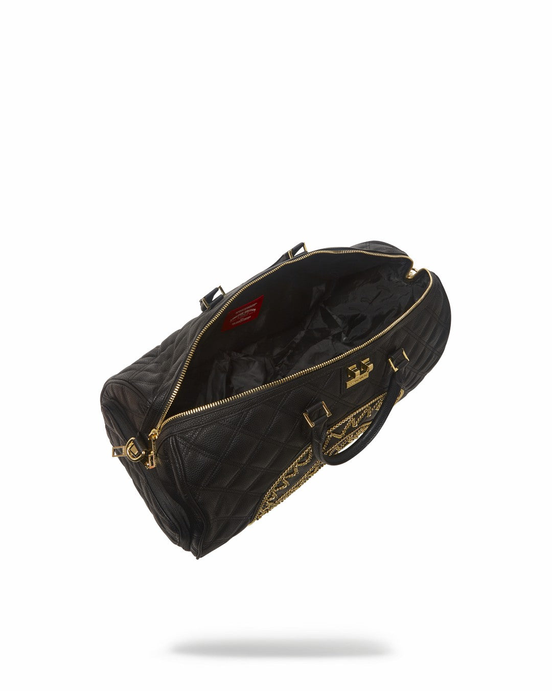 NOIR QUILT GOLD CHAIN SHARK DUFFLE
