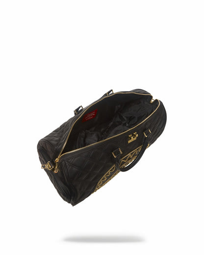 NOIR QUILT GOLD CHAIN SHARK DUFFLE
