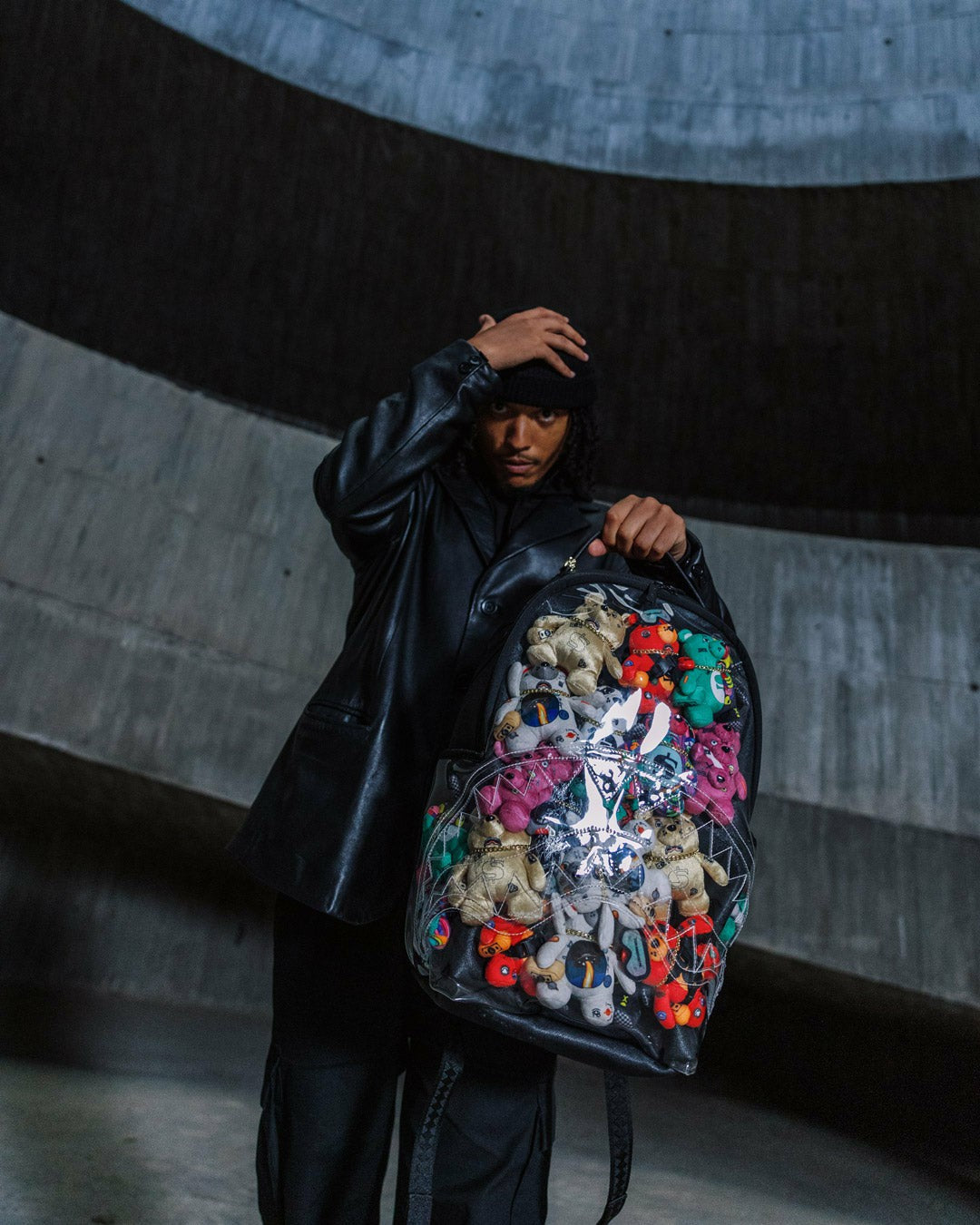 LEGIT BEARS STUFFED IN THIS BAG BACKPACK