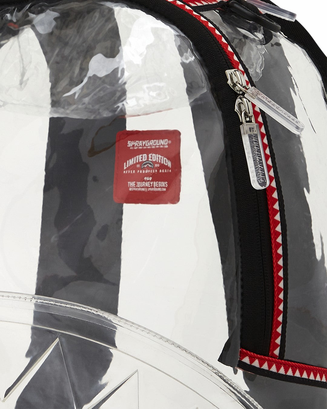 100% CLEAR BACKPACK SHARK