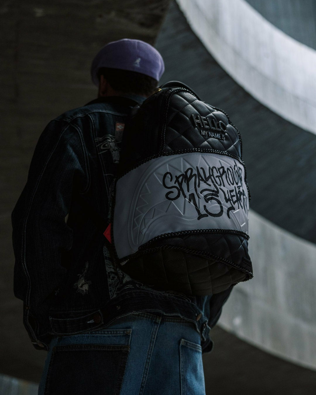 HELLO MY NAME IS 15 YEARS QUILTED BACKPACK (SUPER RARE)