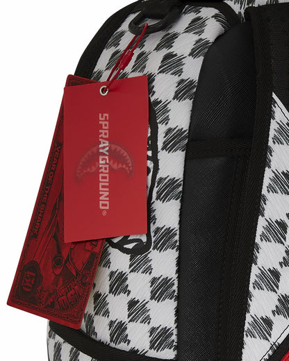 SCRIBBLE DRIBBLE CHECK BACKPACK