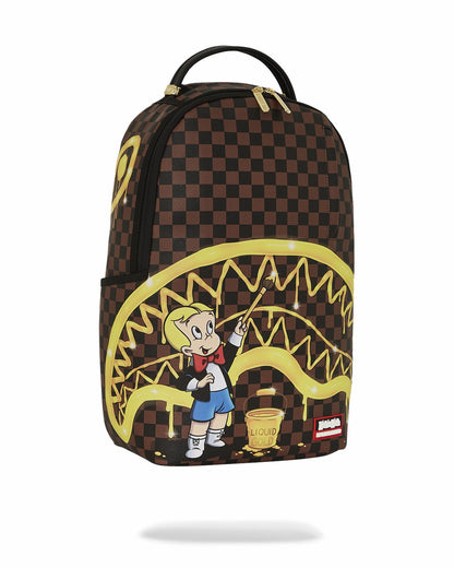 RICHIE RICH PAINT THE SHARK GOLD BACKPACK