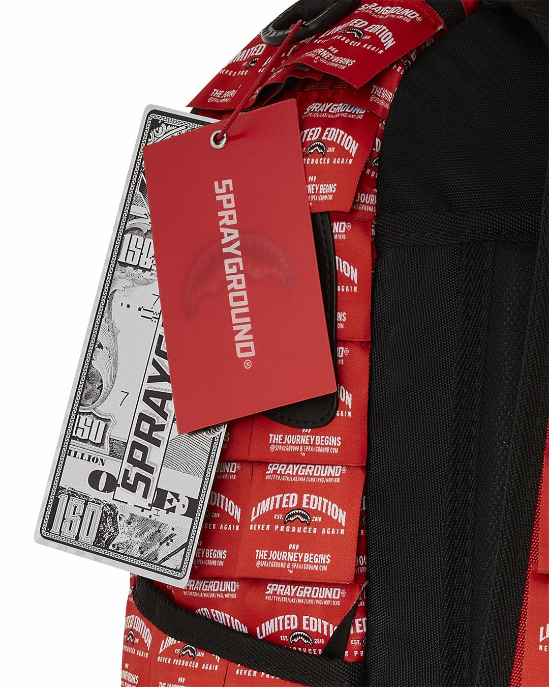 MADE OF WOVEN LABELS SHARK BACKPACK