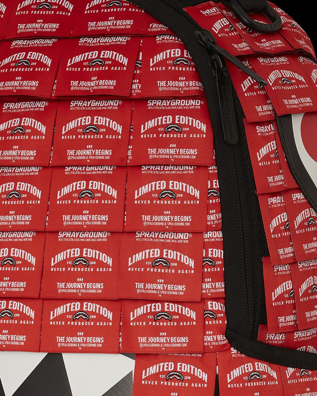 MADE OF WOVEN LABELS SHARK BACKPACK