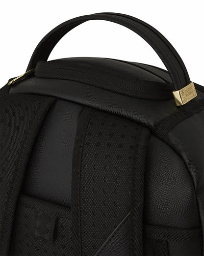 GOLD AND BLACK RACING STRIPES BACKPACK