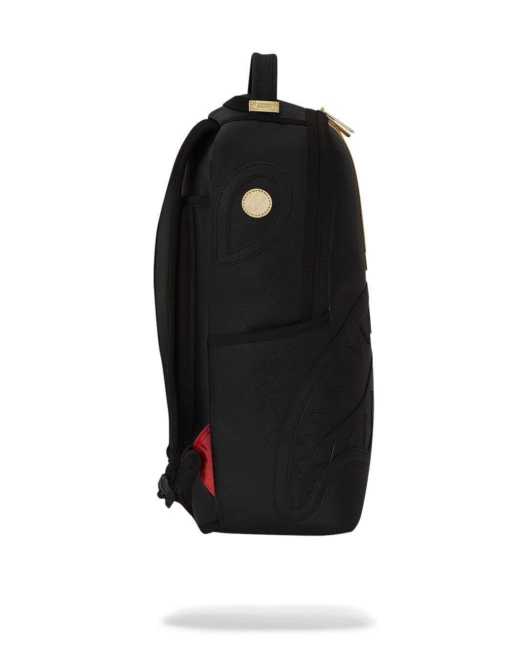 GOLD AND BLACK RACING STRIPES BACKPACK