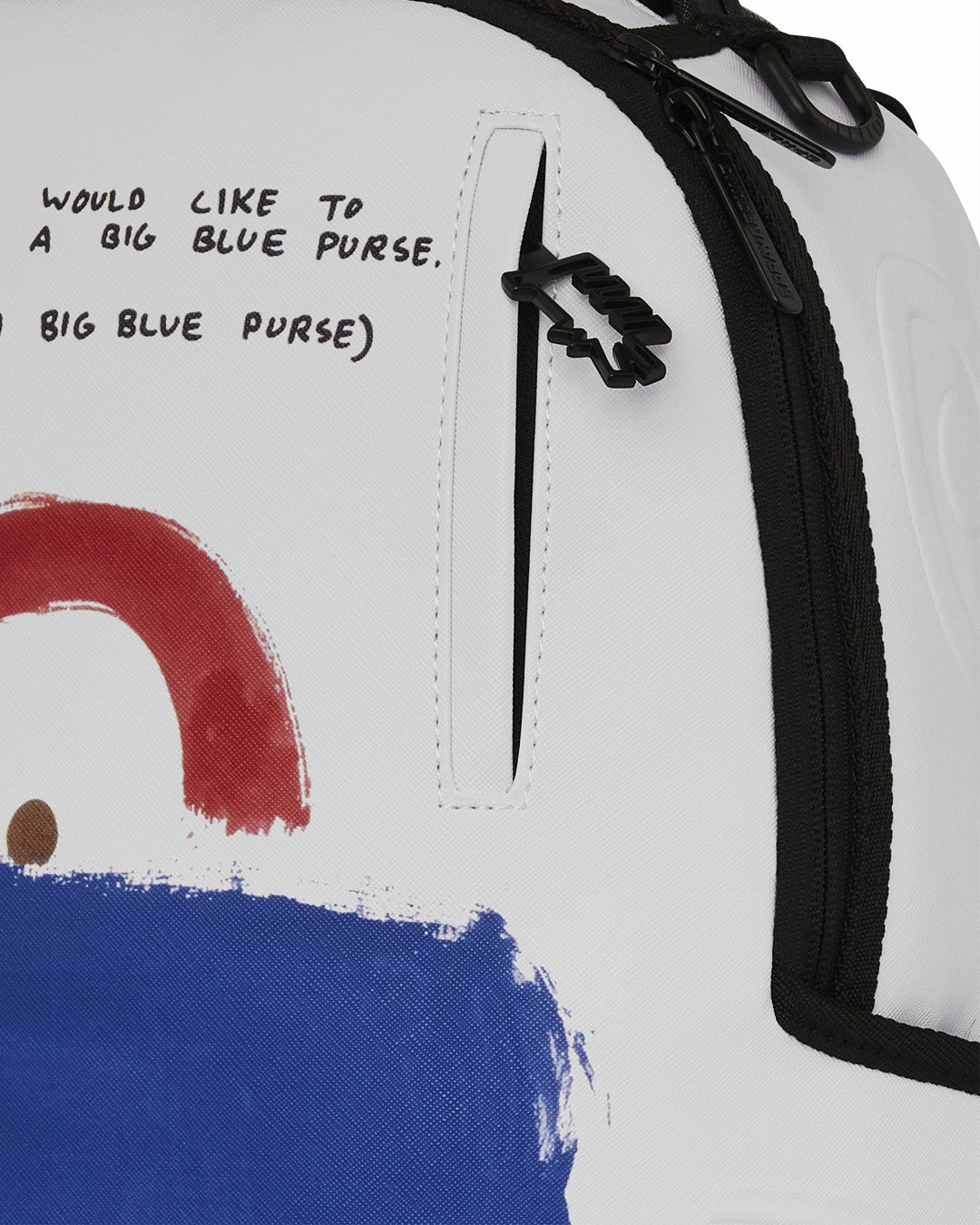 KEITH HARING BIG BLUE PURSE ART BACKPACK