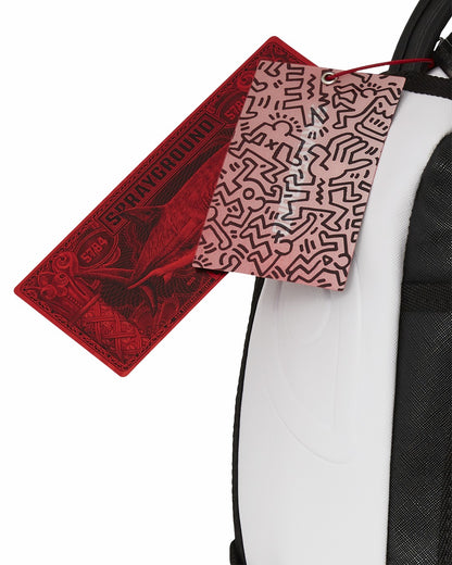 KEITH HARING BIG BLUE PURSE ART BACKPACK