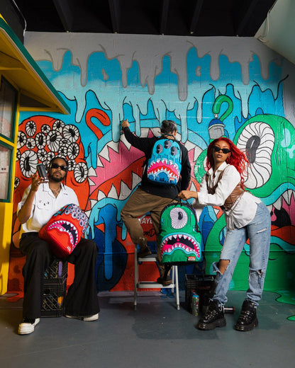 JORGE RODRIGUEZ THE ARTIST COLLAB DRIPS SHARKS BACKPACK