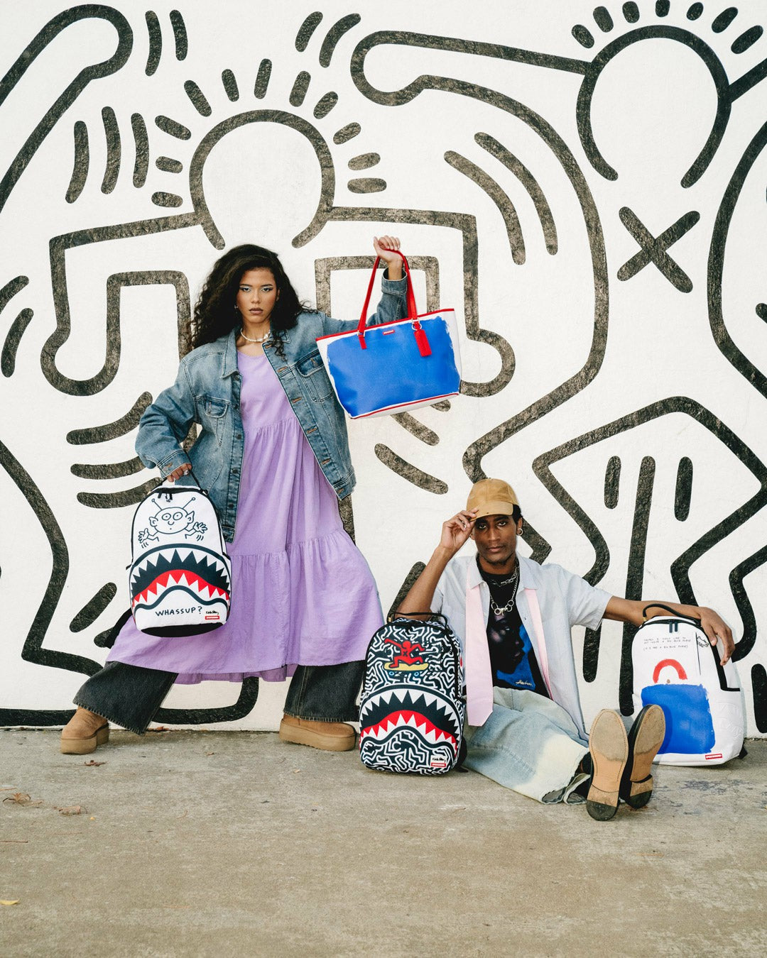 KEITH HARING SKATER SHARK DLXSR BACKPACK