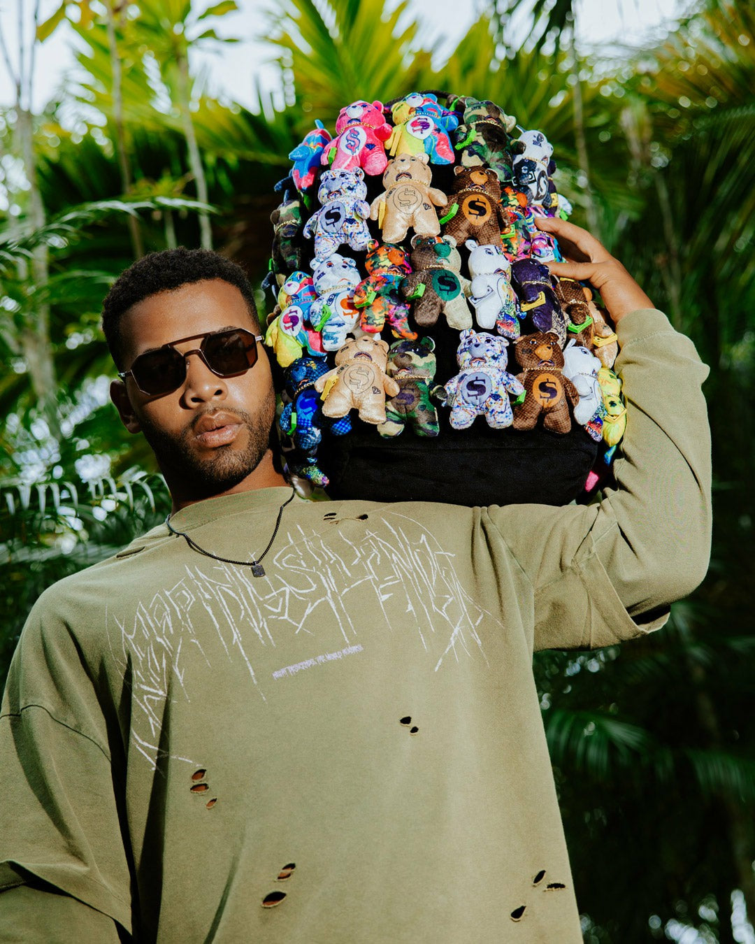PACK OF BEARS REAL PLUSH BEARS RUNWAY PIECE BACKPACK - SUPER EXCLUSIVE